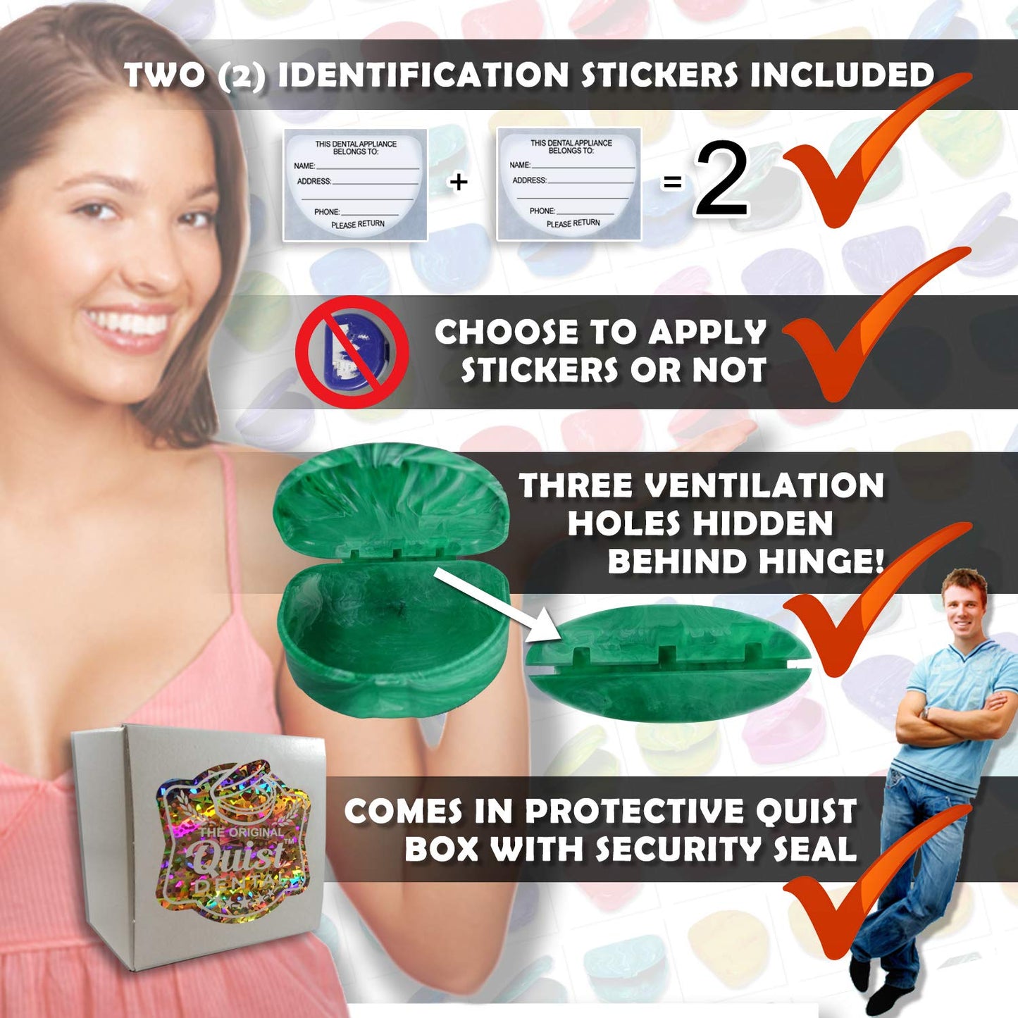 QUIST (TM) FarOut - Orthodontic Retainer Case (Dark Red)