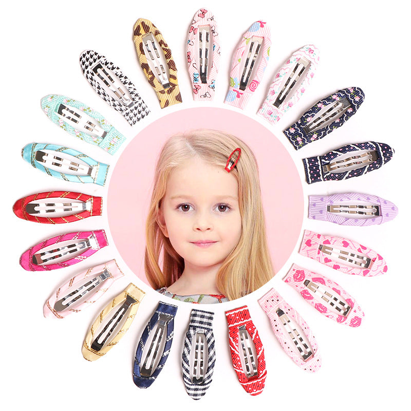20pcs/pack 2 Inch No Slip Snap Hair Clips Ribbon Wrapped Barrettes for Girls Toddlers Kids Women Accessories(20Pcs)