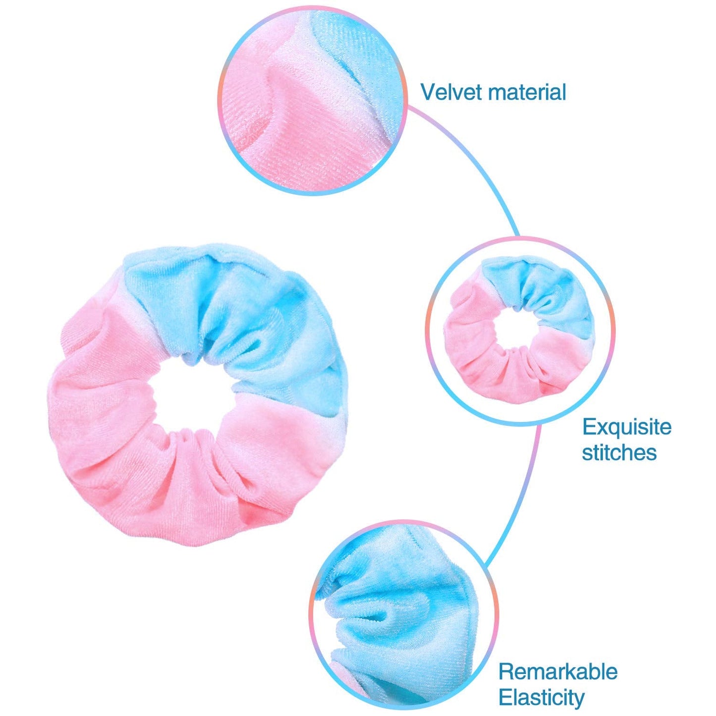 20 Pcs Sequin Scrunchies Shiny Metallic Hair Scrunchy Sparkly Hair Tie Ropes Mermaid Elastic Hair Bands Scrunchy Glitter Colors Rainbow Ponytail Holder Hair Accessories for Women Girls (Stylish Style)