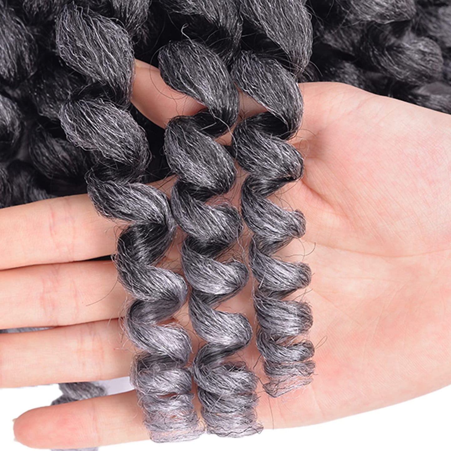 Wand Curl Crochet Braids Hair 8 Inch 5packs Jamaican Bounce Crochet Hair TSlive Wand Curl Colored Crochet Braids 80g/pcs Ringlet Twist Hair Extension Crochet Hair (5pcs,TSliver)