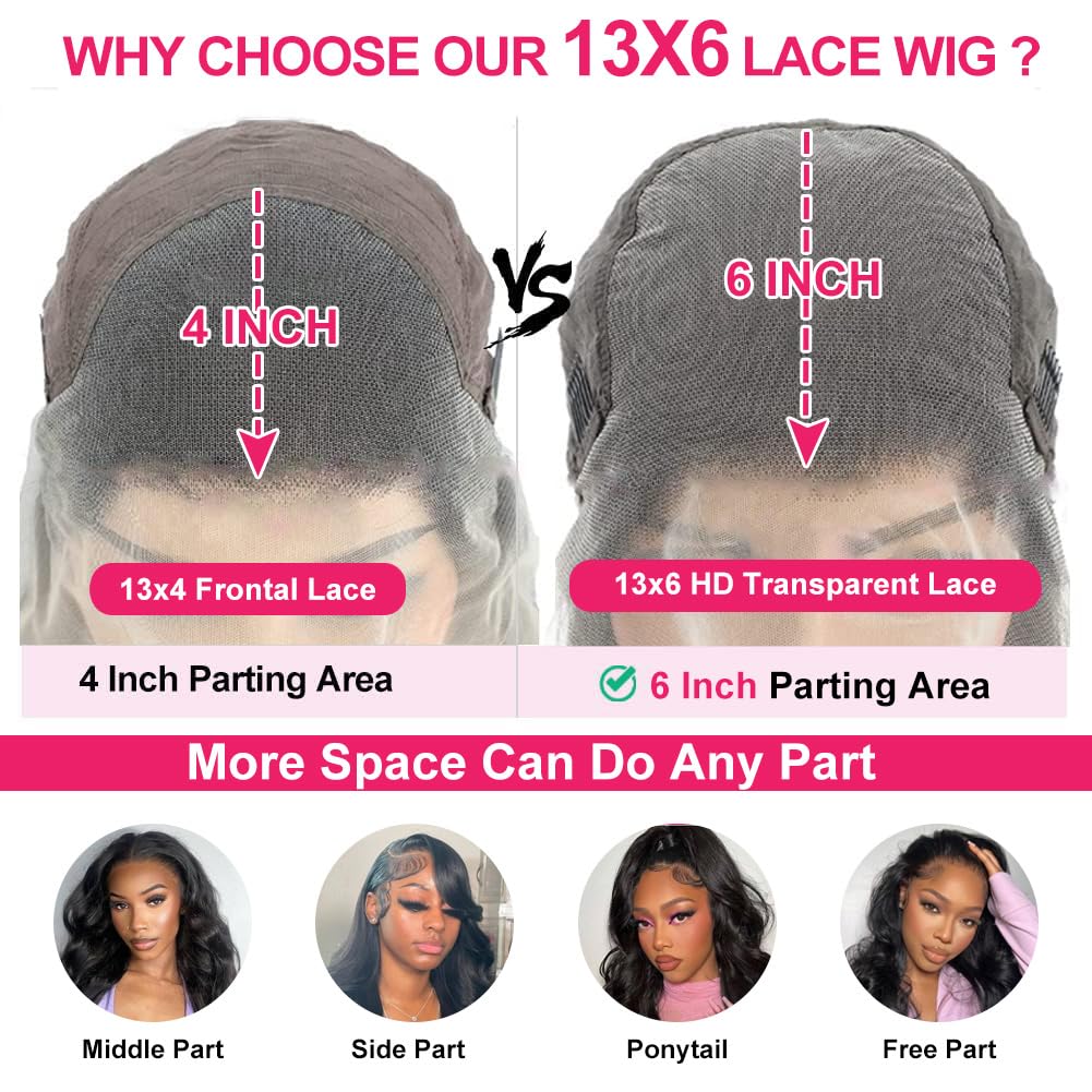 bb face Body Wave Lace Front Wigs Human Hair Pre Plucked 220 Density 13x6 HD Lace Frontal Wigs Human Hair 22 Inch Glueless Body Wave Human Hair Wig for Women