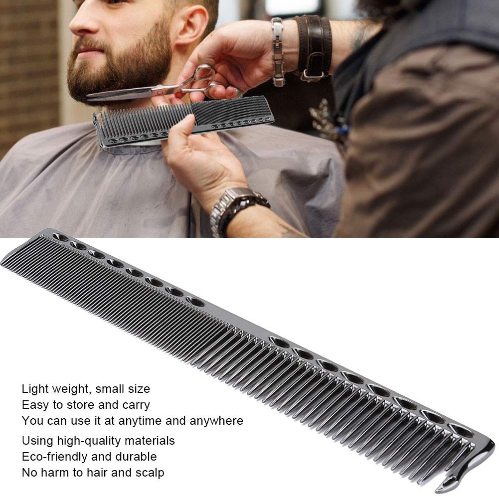 2pcs Metal Barber Combs, Black Professional Stainless Steel Hair Styling Combs Cutting Hair Comb Salon Hairdressing Comb Detangler Comb