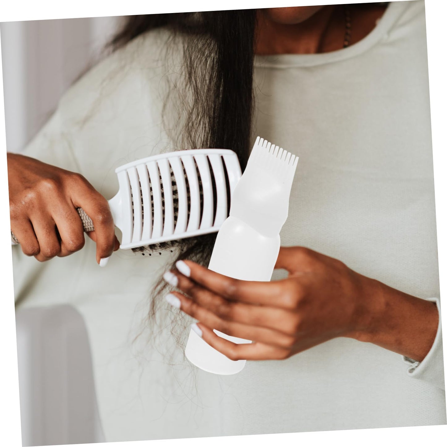 Beatifufu 2pcs Hair Dye Bottle Applicator Hair Scalp Massager Brush Hair Dye Bottle with Comb Hair Oil Bottle Hair Dye Applicator Bottle Comb Applicator Oil Comb Hair Comb Shampoo