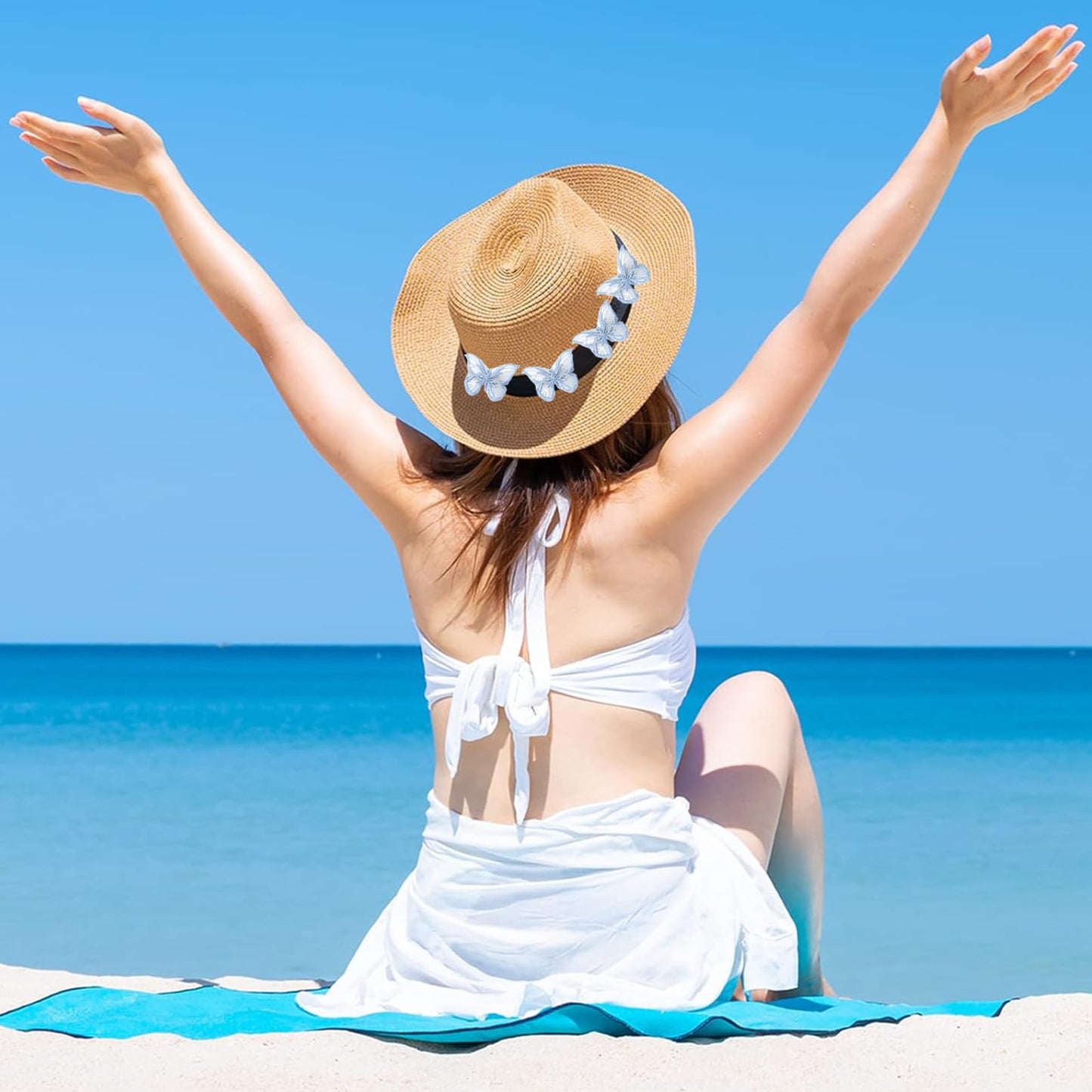 20 Pcs Butterfly Hair Clip Lace Embroidery Bows Barrettes Clips for Women Teens Bridal Wedding Hair Accessories Hair Pins Festivals Party (Blue)