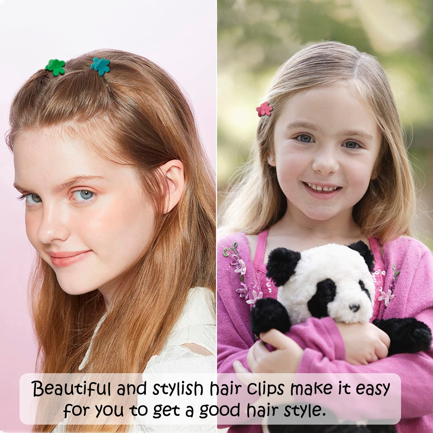 YISSION Mini Flower Hair Claw Clips for Toddlers, Kids, Girls and Women - Cute Hair Accessories