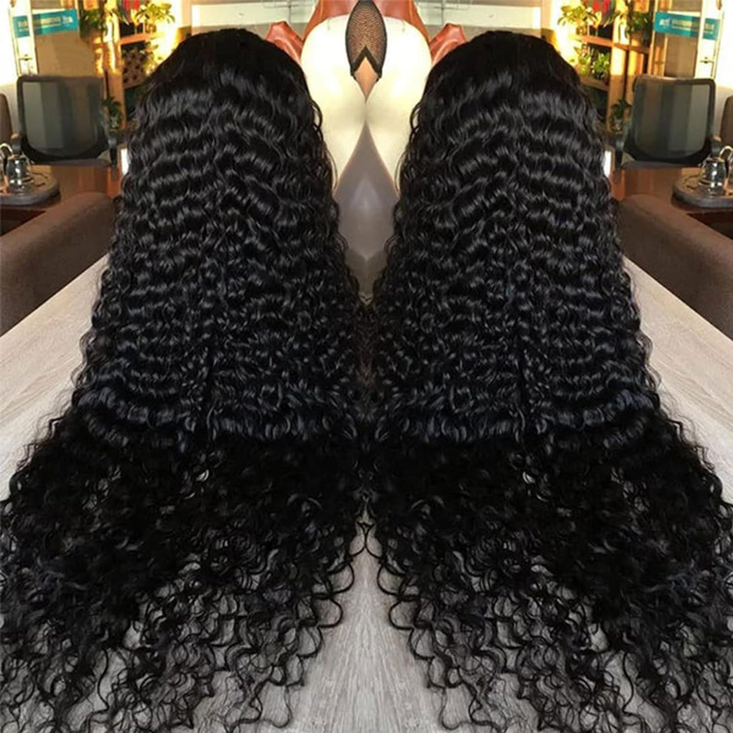 Wear and Go Glueless Wigs Human Hair Pre Plucked Pre Cut Deep Wave Lace Front Wigs Human Hair Pre Plucked Wigs for Black Women Human Hair Glueless Closure Wigs Human Hair 180 Density 18inch
