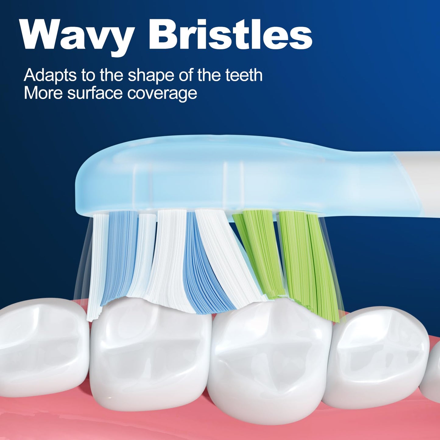 8 Pack Superior Clean Replacement Brush Heads Compatible with Philips Sonicare Electric Toothbrush, White. by DailyWhite