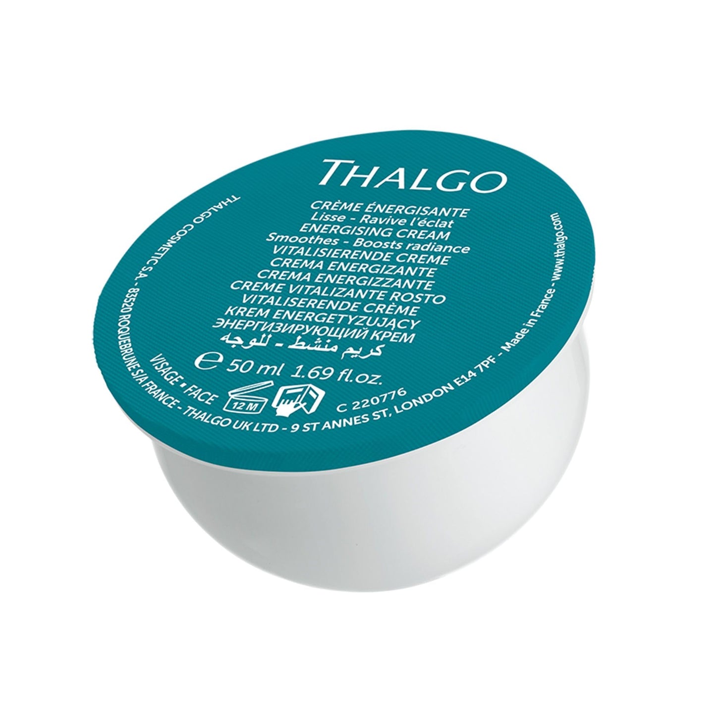 THALGO Spirulina Boost 2.0 Revitalising Cream, 50 ml Smooths Skin and Reduces Signs of Fatigue Refill