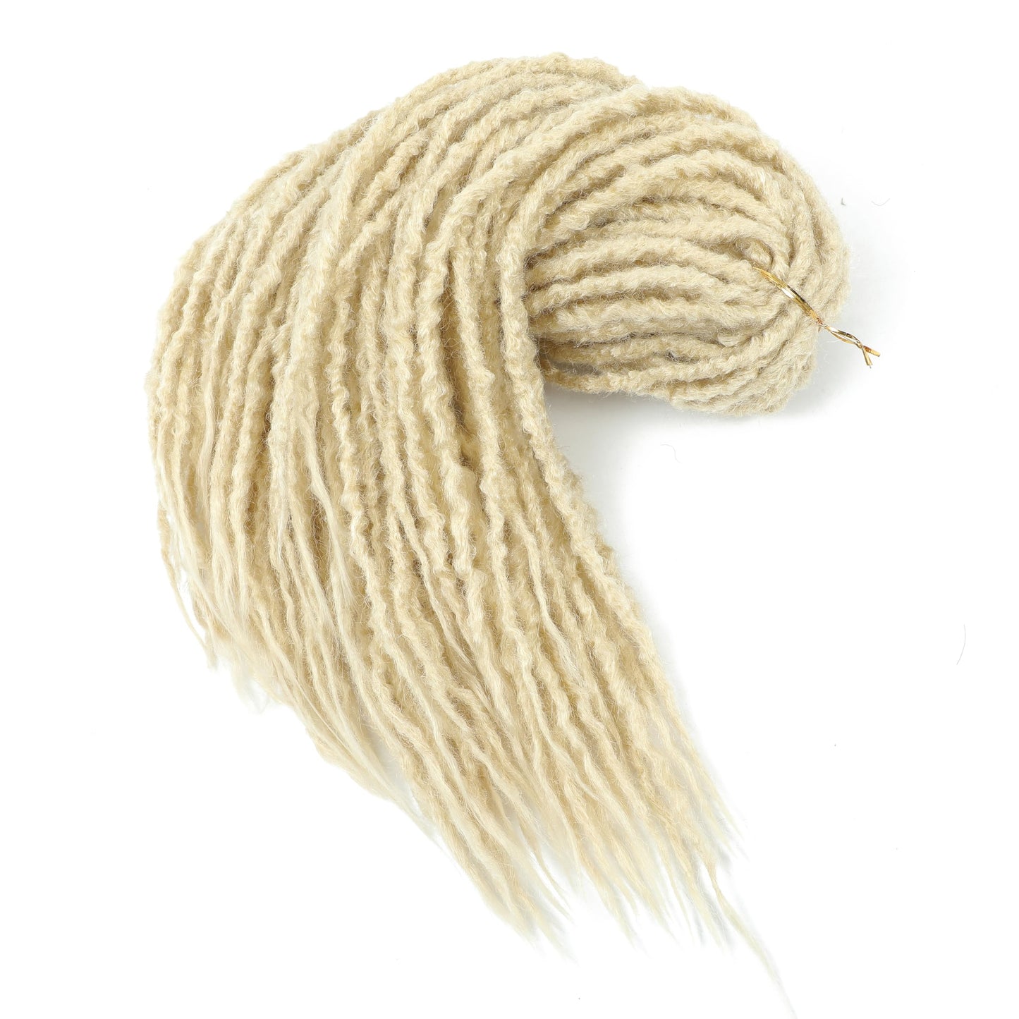 Ajsowju Textured Dreadlock Synthetic Double Ended Textured Dreadlock Extensions 20inches 25 Strands Thin Soft DE Dreadlock Extension for Women (613#, 25 Strands)
