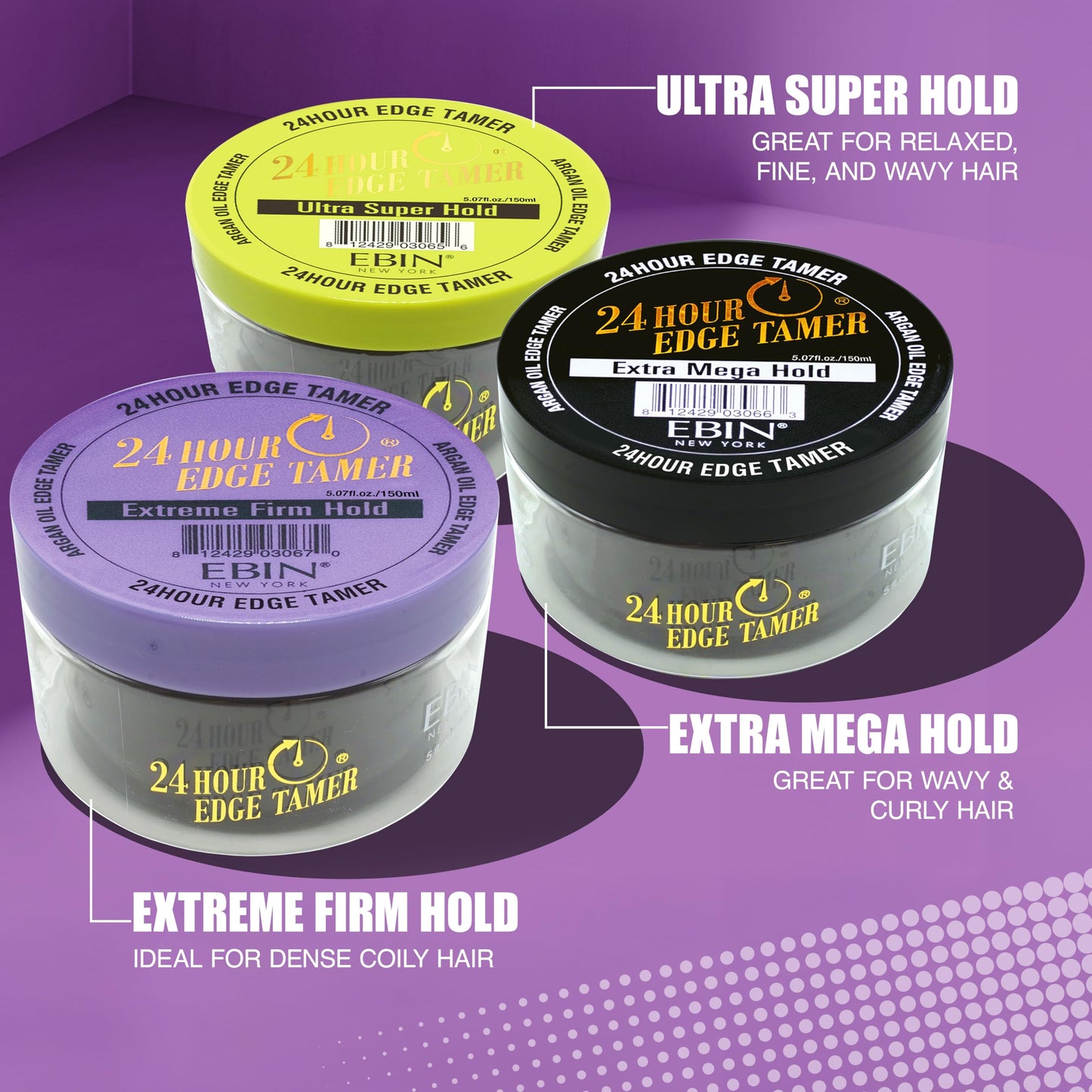 24 Hour Edge Tamer, Ultra Super Hold, 4.0Oz - No Flaking, White Residue-Free, Shine & Smooth Texture, Enriched with Argan Oil & Castor Oil, Healthy Hair Styling Gel, Strong Hold, Perfect Edges