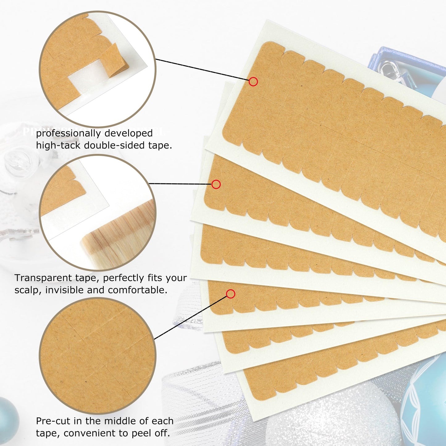 180Pcs Double Sided Extension Tapes for Replacement Multiple Colors Tape in Tape Replacement Hair Extension Tape 4 cm * 0.8 cm