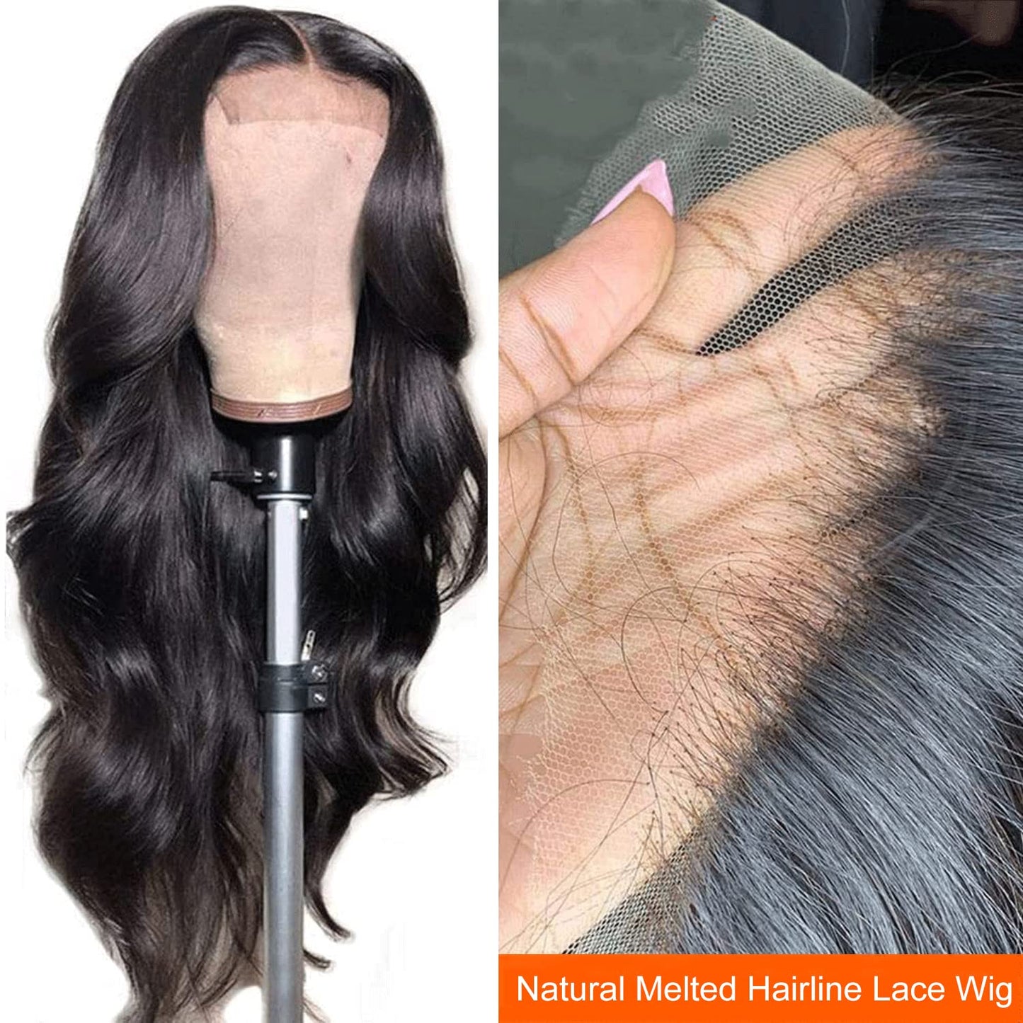 Zormsert Body Wave Lace Front Wigs Human Hair for Black Women 4x4 HD Lace Closure Wigs Human Hair Glueless Wigs Pre Plucked Natural Hairline with Baby Hair 180 Density 24 Inch