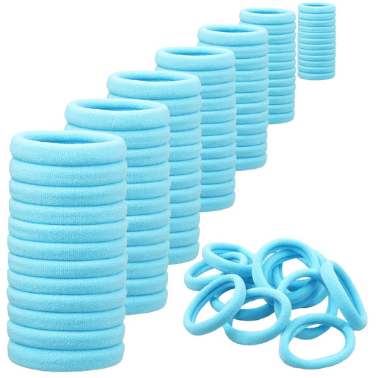 Antye No Damage Seamless Hair Ties - Any Fit, No Snag or Breakage, Elastic Ponytail Holder for Thick or Thin Hair, Baseball & Tennis Suitable, All Age Friendly (Lake Blue)