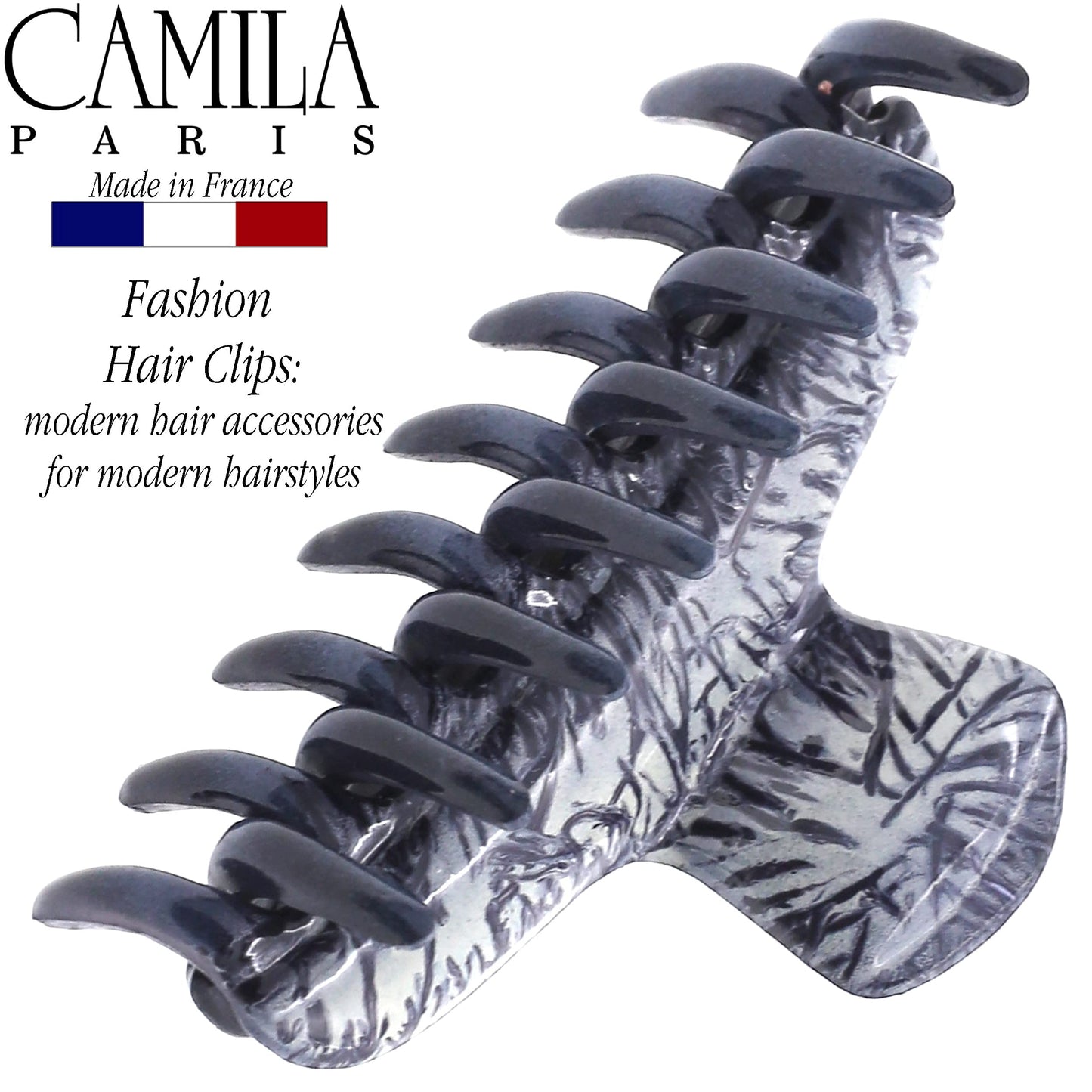 Camila Paris CP3320 French Hair Clip for Women Thick Hair for Long Curly Wavy Hair, Violet, Girls Hair Claw Clips Fashion Styling Hair Accessories for Women, Strong Hold No Slip Grip, Made in France