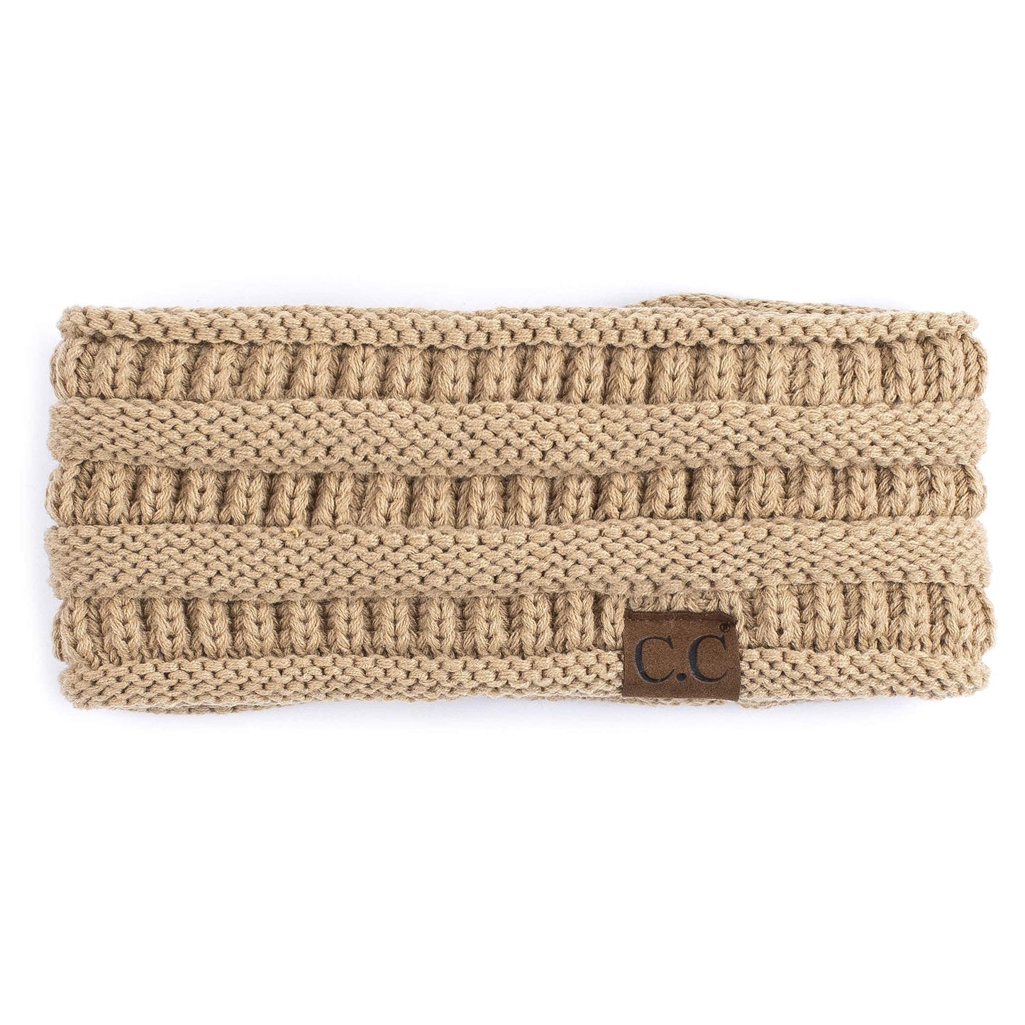 C.C Exclusives Solid Ribbed Headwrap (HW-21) (Camel)