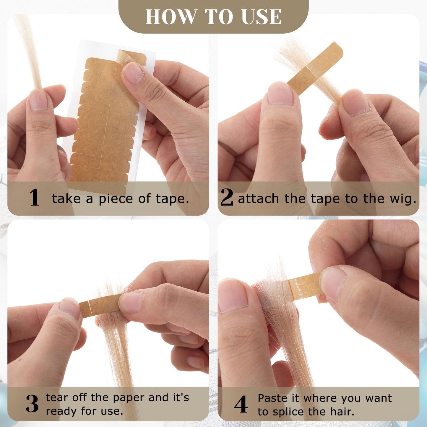 180Pcs Double Sided Extension Tapes for Replacement Multiple Colors Tape in Tape Replacement Hair Extension Tape 4 cm * 0.8 cm