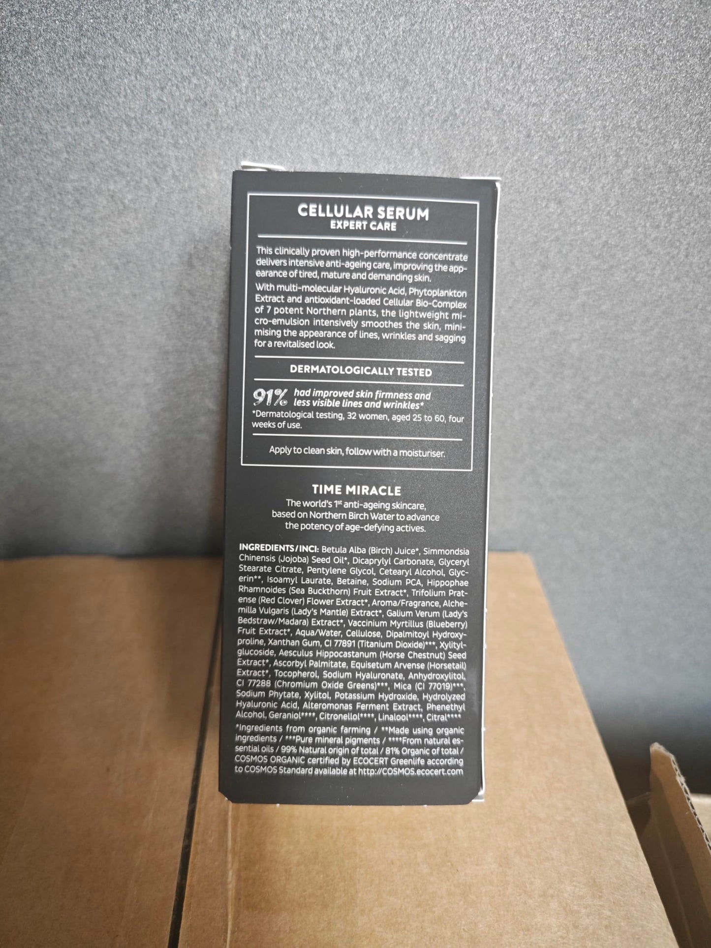 MÁDARA Organic Skincare | Time Miracle Cellular Serum – 30ml, Anti-ageing serum for face, With plant antioxidants, hyaluronic acid and birch sap, Made for mature skin, COSMOS Organic certified.