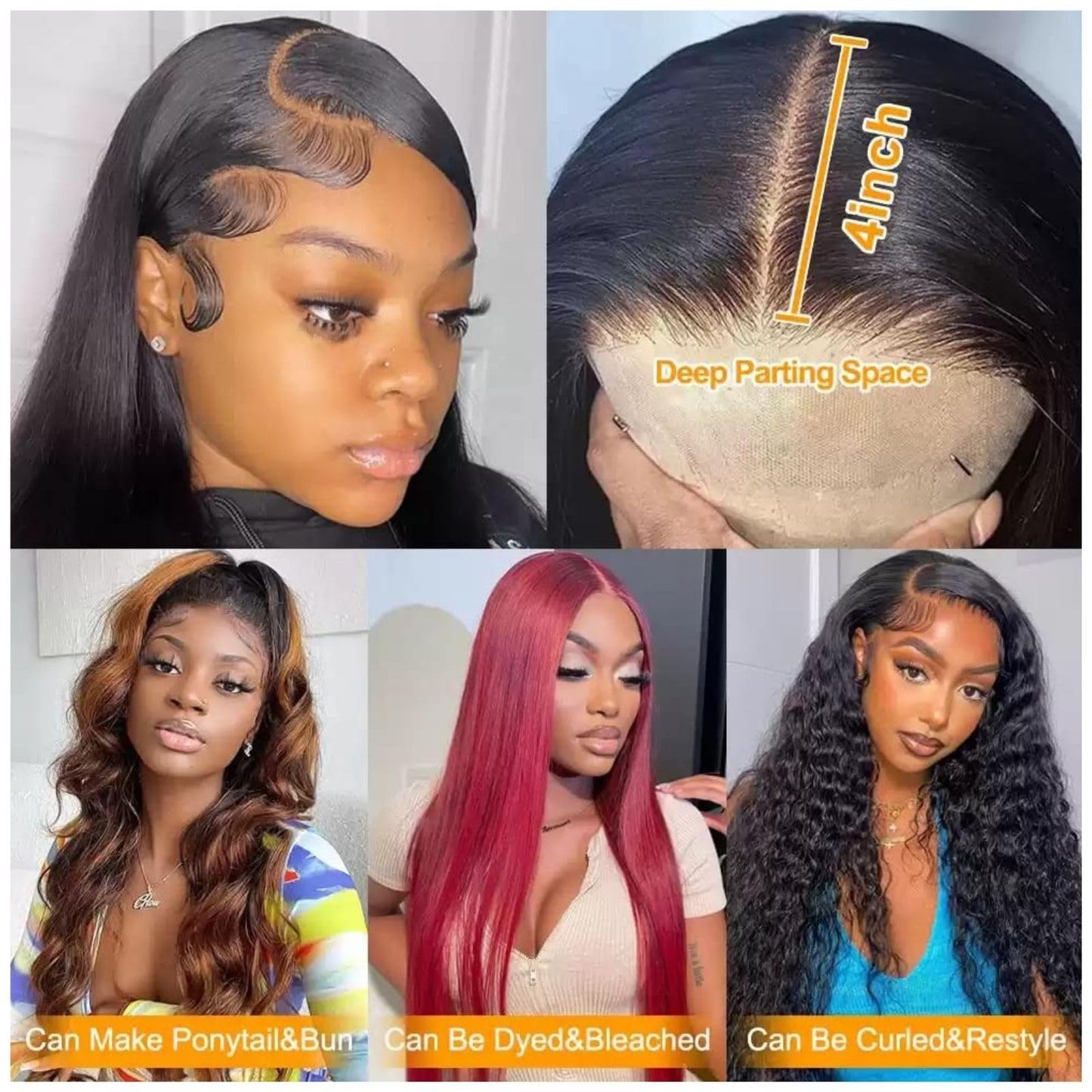 ZABUZAUN Straight Wig Human Hair 13x4 Wear and Go Lace Front Wigs Human Hair Wig For Black Women 20in 220% Density Straight Lace Front Wigs Human Hair With Baby Hair Pre Plucked HD Frontal Wig