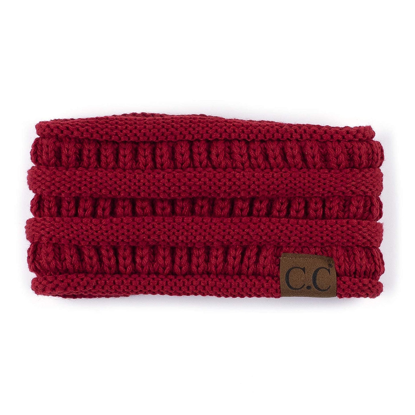 C.C Exclusives Solid Ribbed Headwrap (HW-21) (Red)