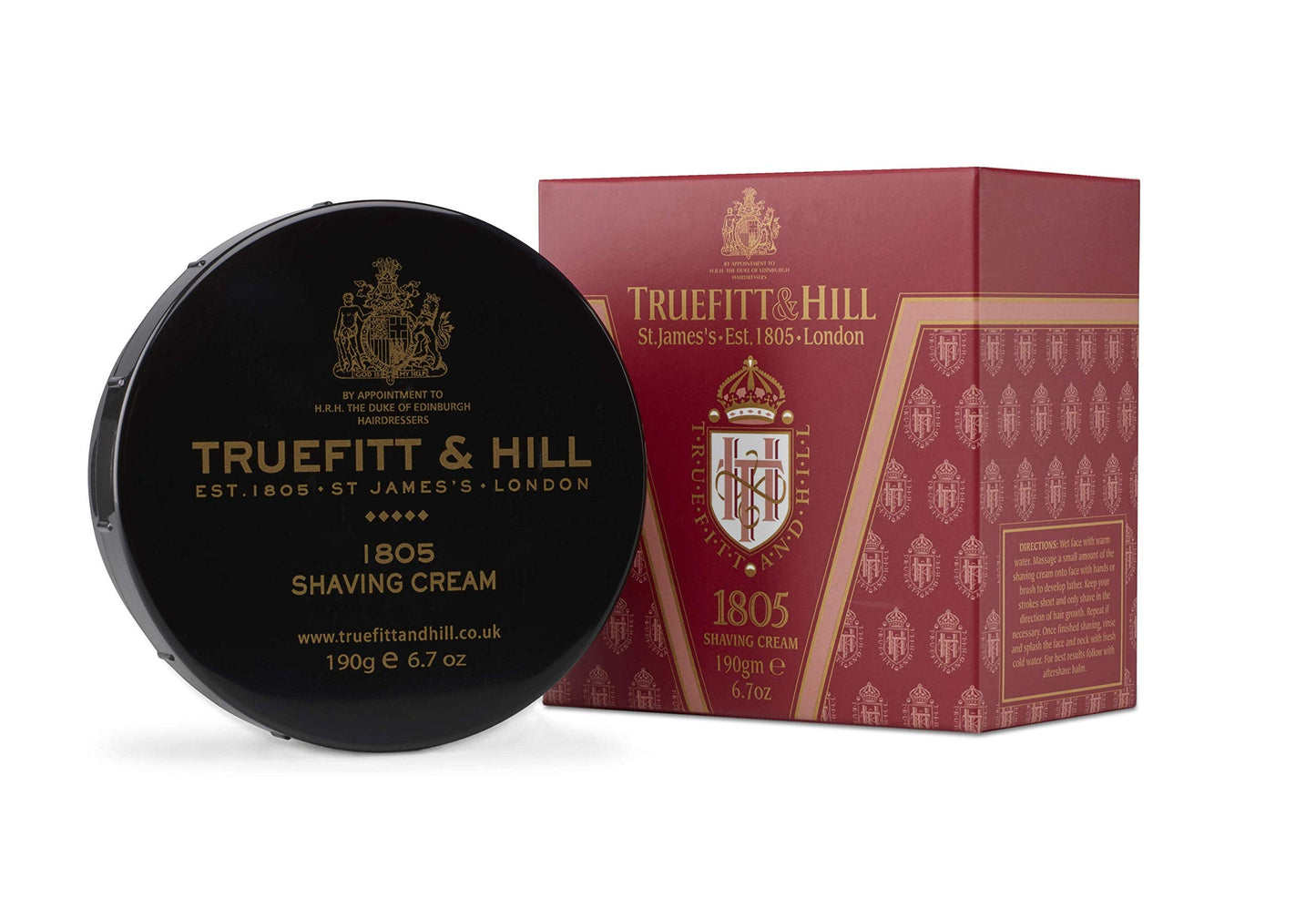 Truefitt & Hill 1805 Shaving Cream Bowl + Pre-Shave Oil Set | 1805 Hydrating Shaving Cream + Moisturizing Pre-Shave Oil