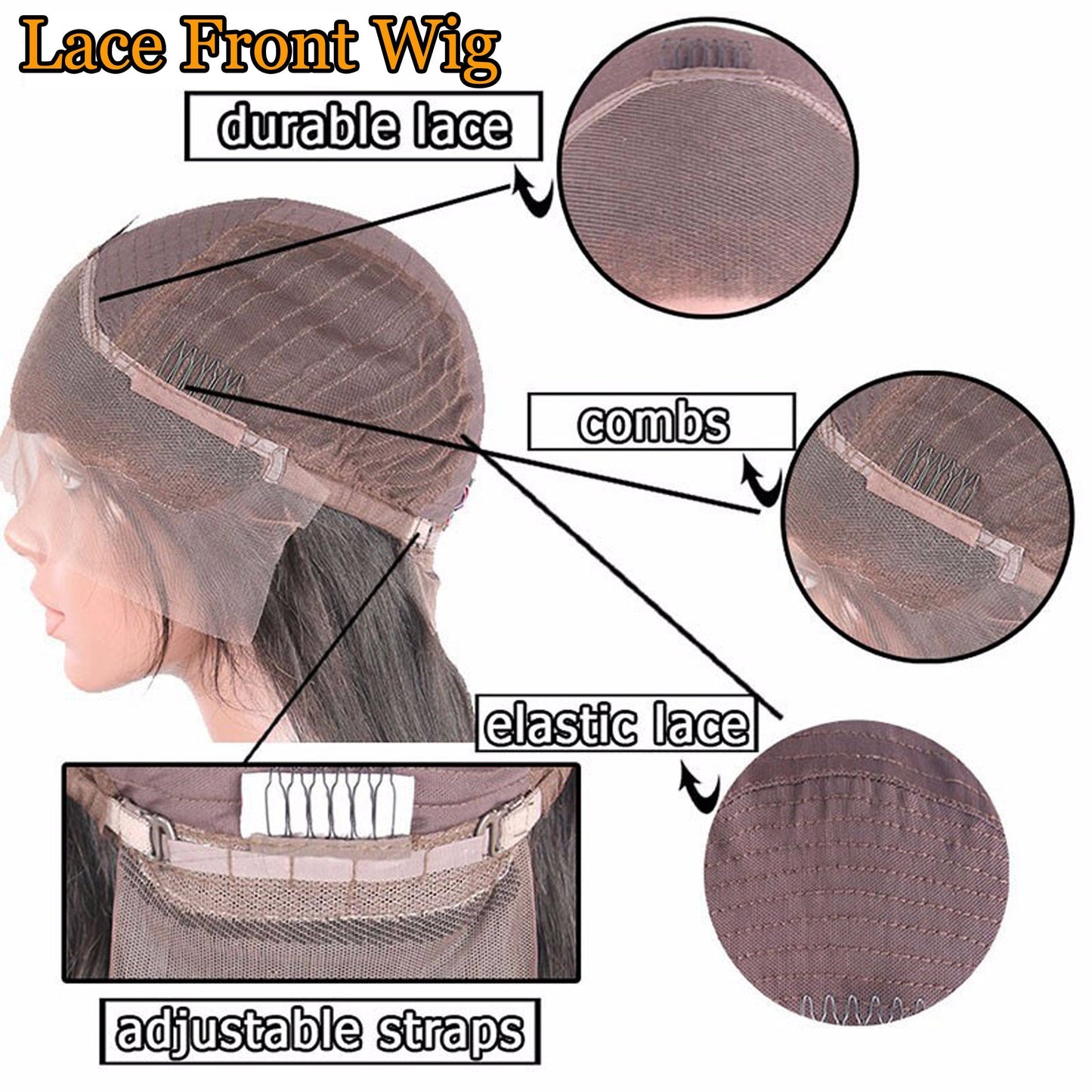 13x6 Lace Front Wig Curly Human Hair Short Bob Wigs Deep Curly Full Lace Front Wigs 8A Virgin Brazilian Natural Color Half Wigs (20 inch with 150% Density, lace front wig)