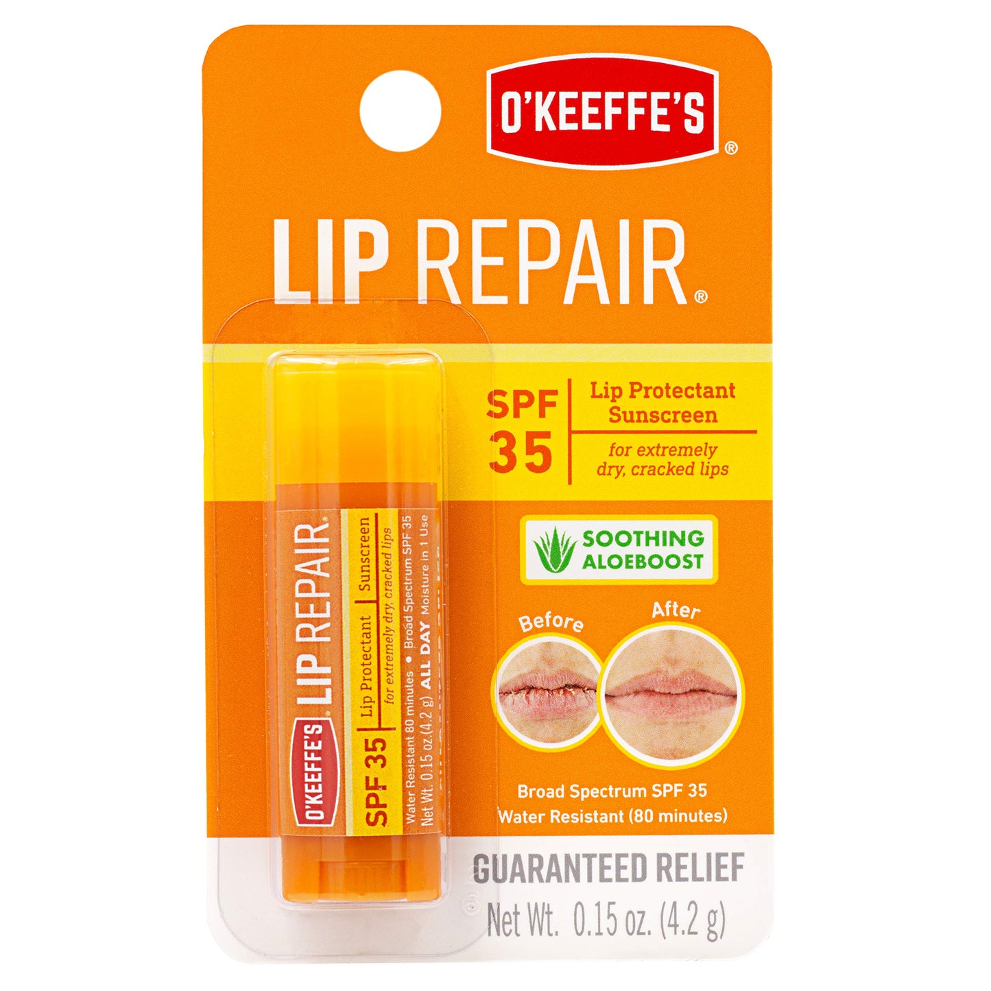 O'Keeffe's Lip Repair SPF 35 Lip Balm, (Pack of 2)