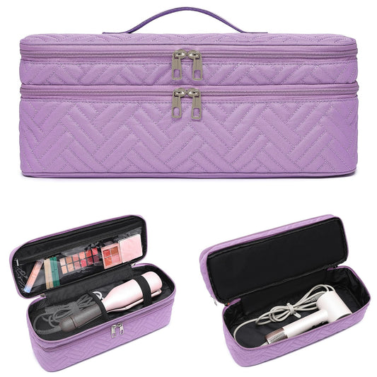 ARLMEGOR Double-Layer Carrying Case Apply to Revlon One-Step Hair Dryer, Travel Bag for Hair Volumizer/Styler,Water Resistant Storage Organizer Box,Compatible with FlexStyle Attachment (Bag Only)
