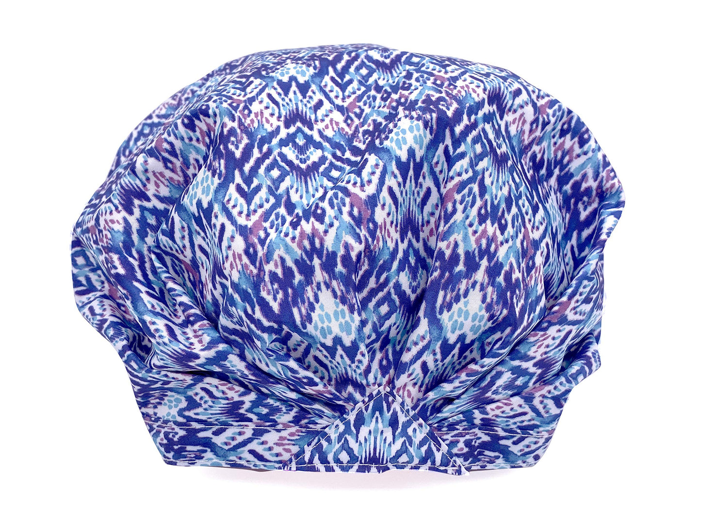 Betty Dain Trendy Turban Comfort Fit Reusable Shower Cap, Waterproof Polyester, Stretch Band Hem for Quiet Comfort, Elastic-Free Trim Eliminates Imprints, Roomy Design - Rainfall