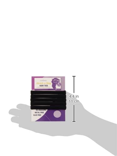 Untwisted Infinity Seamless Hair Ties for Natural Hair No Damage Stretch Stay Hair Ties Black Beauty Long Lasting Ponytail Holders for updo buns twists braids locs curly hair