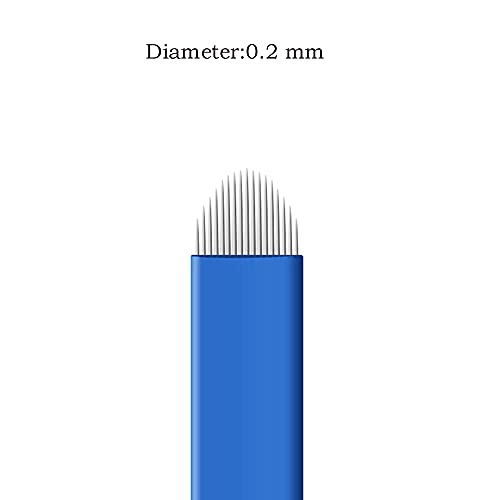 Pinkiou 12 Pin Eyebrow Tattoo Needles Microblading Needles For Microblading Pens (Pack of 50)