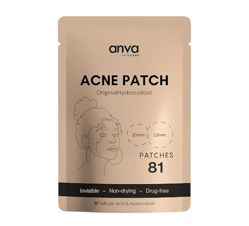 Pimple Patches with Salicylic Acid - Hydrocolloid Invisible Acne Patches - 81 Count 2 Sizes (10mm & 12mm) Korean Zit Patches