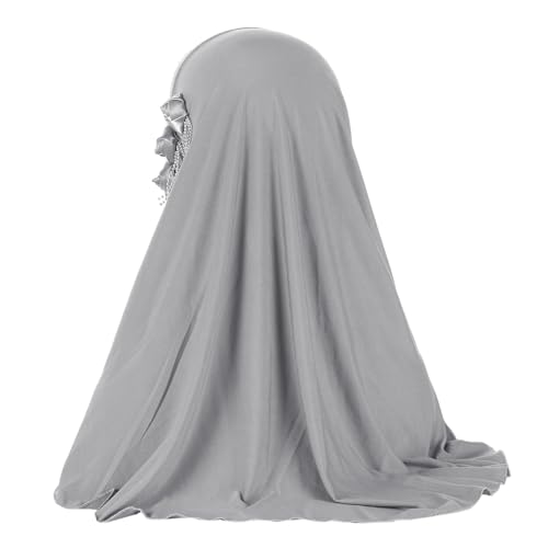 Women Chic Shiny Muslim Hijab Soft Breathable Turban Long Scarf Anti-UV Arabian Islamic Ramadan Headscarf Eid Headwrap Hair Loss Caps Beanie Headwear