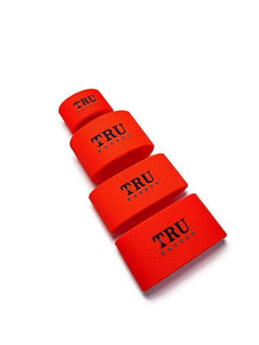 TRU BARBER clipper bands 4 PCS, clipper sleeve for barbers, clipper sleeve for barber tools, non slip, heat resistant (Black)