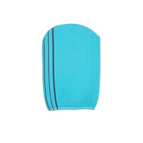 RE:AU Korean Asian Exfoliating Body Scrub Glove Towel Washcloth/Korean Bath Shower Sponge 3 pieces (7 inch x 4.7 inch) (BLUE 3PCS)
