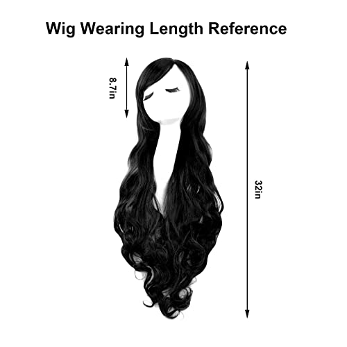 Rbenxia Curly Cosplay Wig Long Hair Heat Resistant Spiral Costume Wigs Anime Fashion Wavy Curly Cosplay Daily Party Pink 32" 80cm