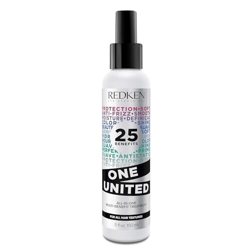 Redken One United All-In-One Leave In Conditioner | Multi-Benefit Treatment | Heat Protectant Spray for Hair | All Hair Types | Paraben Free