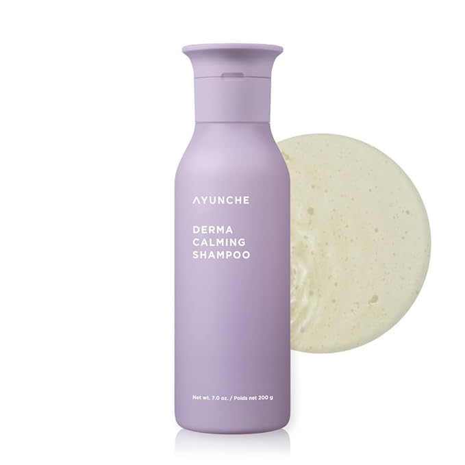 AYUNCHE Derma Calming Shampoo 7.1oz [For Dry & Sensitive Scalp] | Gentle Hydrating Scalp Care | Strengthen Scalp Barrier | Vegan Shampoo | Korean Salon Brand