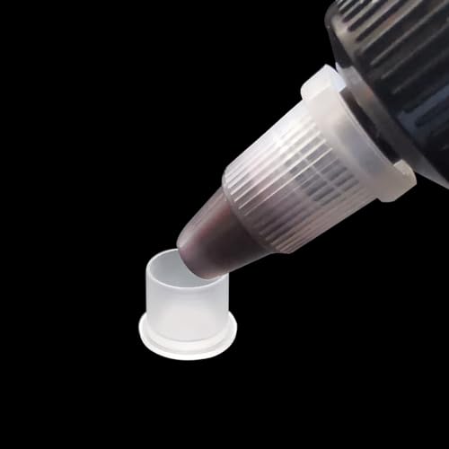 Needlehouse 1000pcs (10 * 8mm) Tattoo Ink Caps Professional Tattoo Ink Cups With Base, Caps Plastic Transparent Pigment Cups Caps Tattoo Supplies (10 * 8mm)