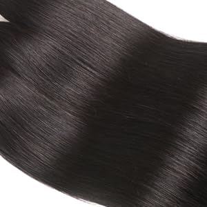 Straight Human Hair Bundles 3 Bundles 10 12 14 Inch 100% Unprocessed Brazilian Virgin Straight Weave Bundles Extensions For Women Natural Color