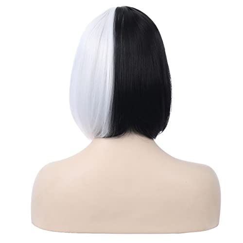 PATTNIUM Platinum Blonde Bob Wig Short Platinum Wig with Bangs for Women and Girls Synthetic Bob Wig (Platinum)