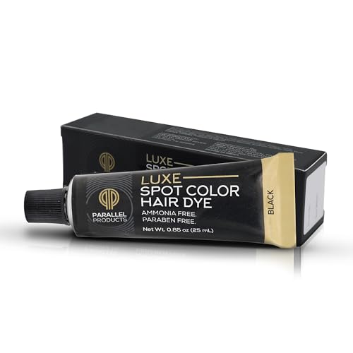 Parallel Products - Luxe Color (Black) - Cream Hair Dye - 25mL - Tint for Professional Spot Coloring - Covers Grey Hair - Root Touch-Up