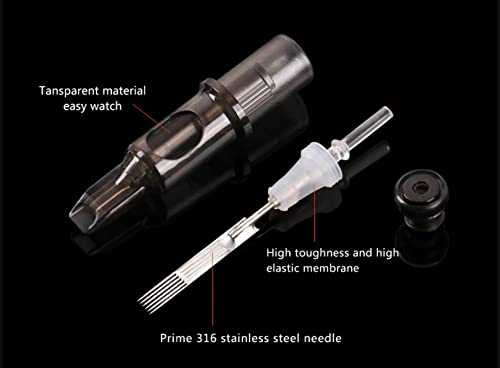 Tatmax International (1RL) 20PCS Spark Disposable Premium Tattoo Cartridge Needles Standard #12 Needles Round Liners (1RL)