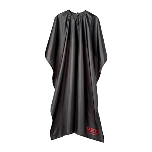 Red by Kiss Professional Hair Cutting Cape, Big Size All Purpose Salon Cape, Barber Hairdressing Cape, Adjustable Closure, Hair Cutting Accessories (Black)
