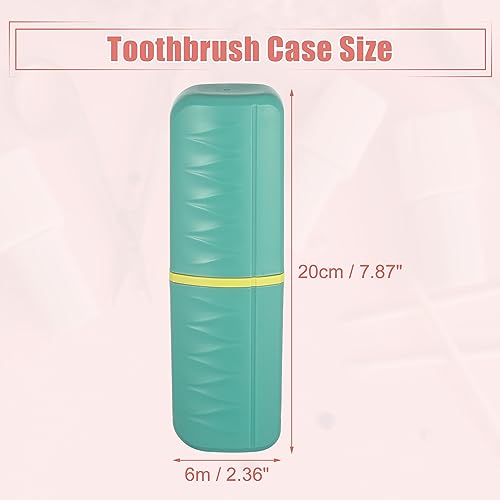 VOCOSTE Toothbrush Travel Case, Plastic, Lightweight Traveling Toothbrush Holders Case, for Travel Business, White, 2.36"x1.57"x7.87"