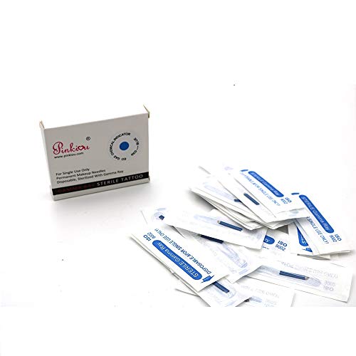 Pinkiou 12 Pin Eyebrow Tattoo Needles Microblading Needles For Microblading Pens (Pack of 50)
