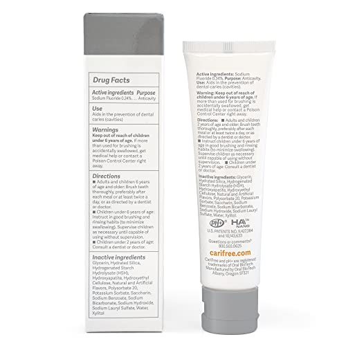 CariFree Gel 1100 (Citrus) Anti-Cavity Fluoride Toothpaste with Nano Hydroxyapatite, Citrus Flavored, Cavity Prevention & Enamel Protection, Dentist Recommended, Made in The U.S.A.