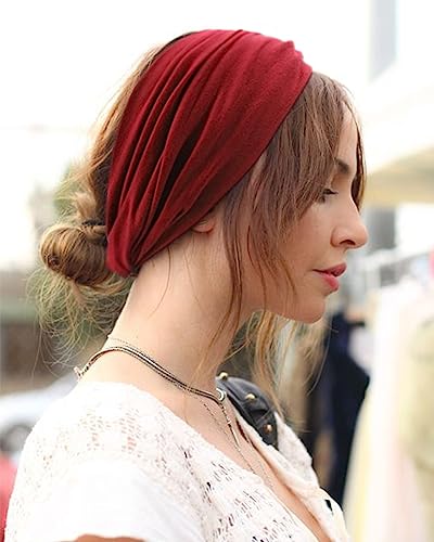 AQOKKA 8 Pack Wide Headbands for Women Knotted Head Bands for Women's Hair Non Slip Boho Head Wraps Hair Accessories for Women
