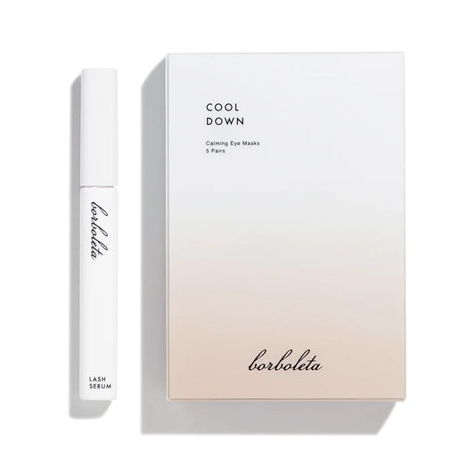 Borboleta Lash Serum - Eyelash Serum for Longer, Thicker, and Fuller Looking Lashes with Cooldown Calming Under Eye Masks
