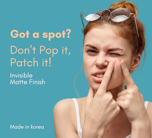 Pimple Patches with Salicylic Acid - Hydrocolloid Invisible Acne Patches - 81 Count 2 Sizes (10mm & 12mm) Korean Zit Patches