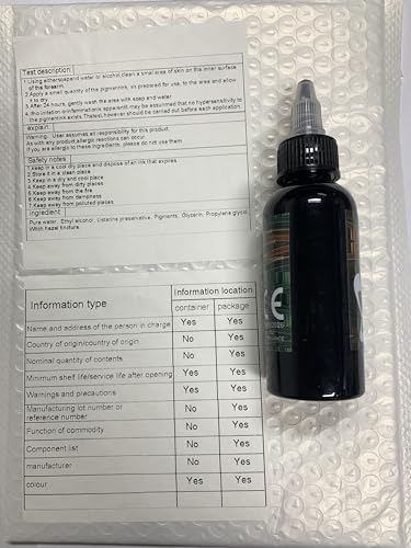 BAODELI Tattoo Ink Black Lining Black, Standard Tattoo Pigment Super Black Color Evenly Vibrant and Bright (2oz)